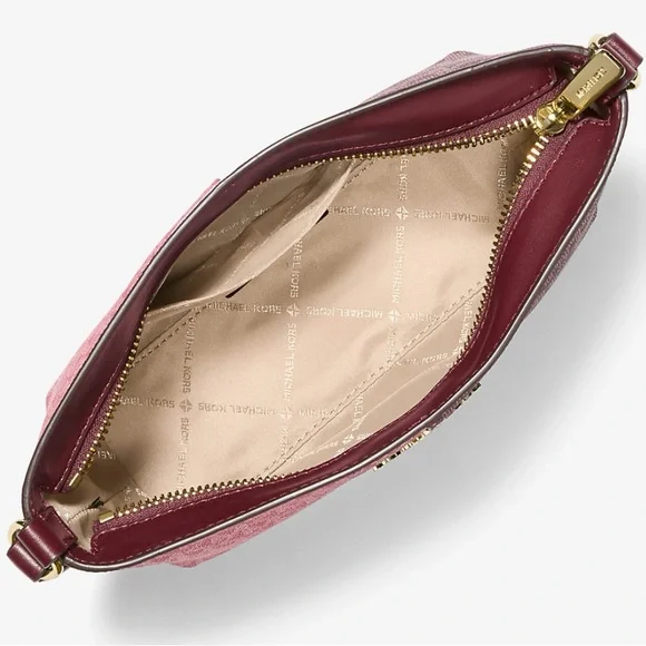 BNIP! MICHAEL KORS, Jet Set Small Two-Tone Logo Crossbody Bag, OXBLD/MLTI 🐂🩸🍉 - Picture 3 of 12